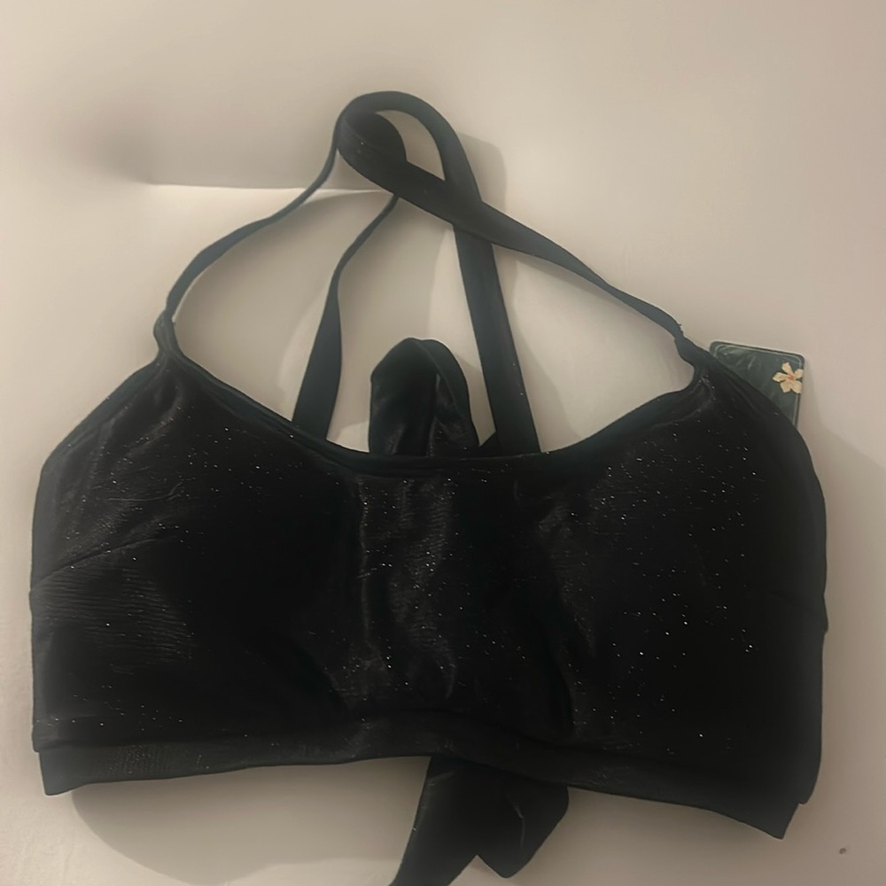Blooming jelly sparkly black bikini